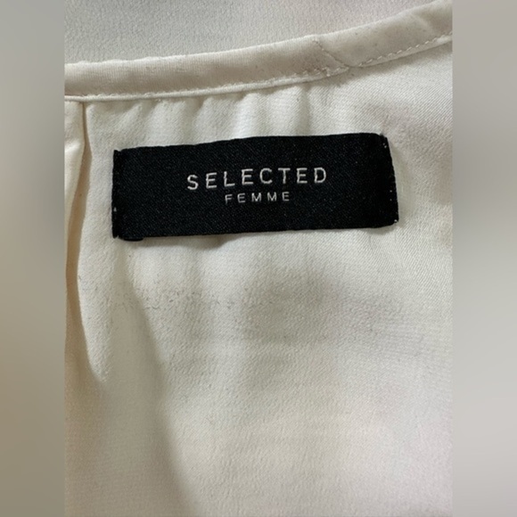 Selected Femme White MISSO SL DRESS Button-down size 4 (size 36 EU) - Picture 6 of 8